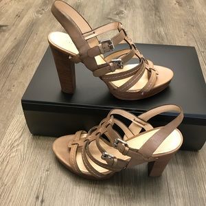 Coach stacked 5” heels